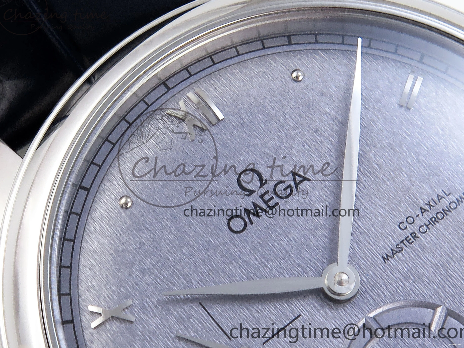 0413 Trendsetting De Ville Power Reserve SS MKF 1:1 Best Edition Blue Textured Dial on Black Leather Strap A 7742